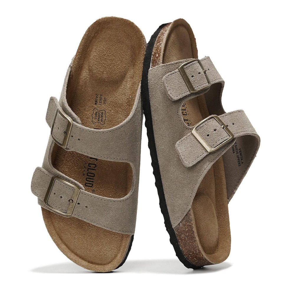 Project Cloud Taupe Suede Sandal - Valerie