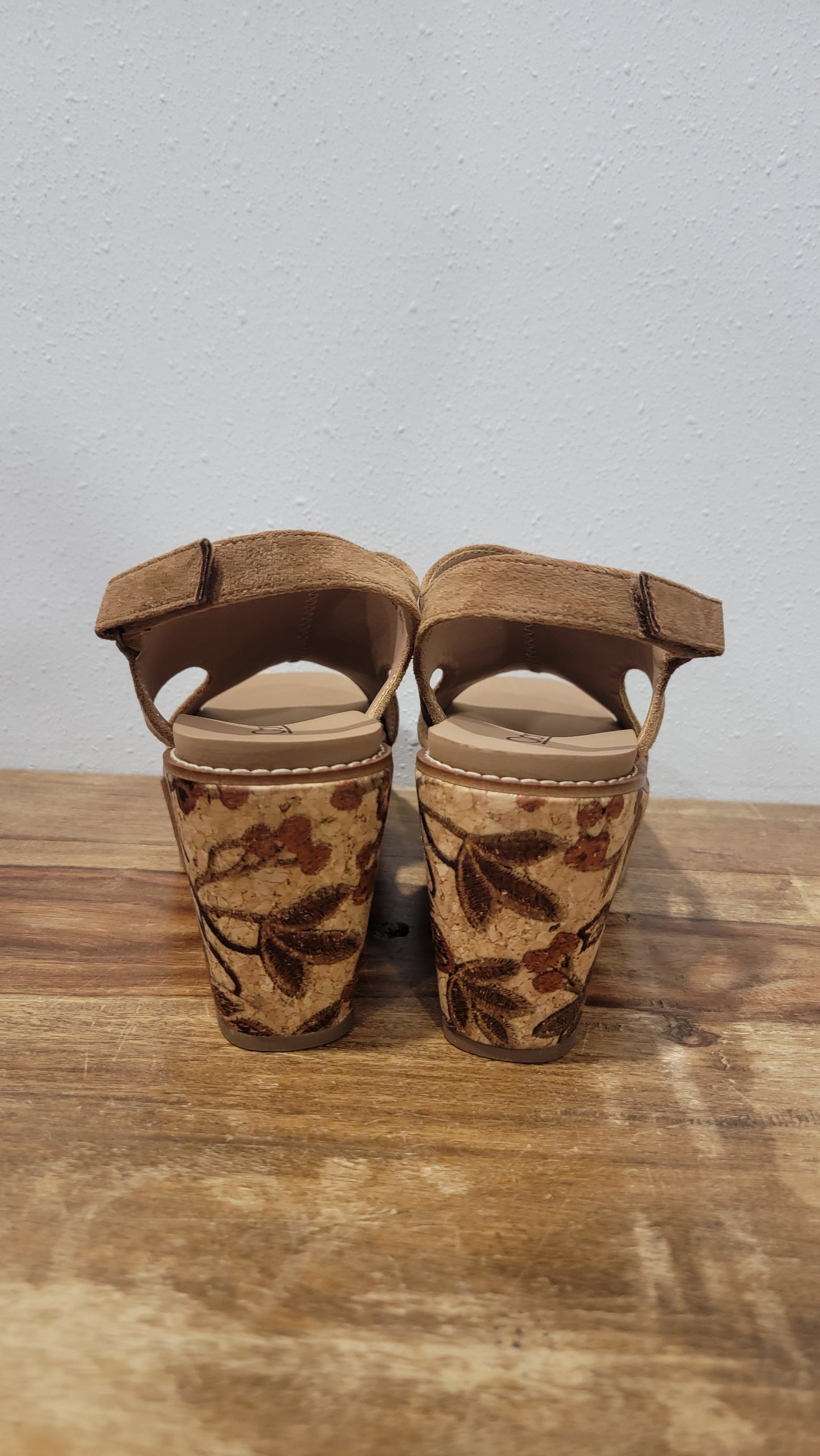 Corky- Freddie Tobacco Faux Suede Wedge