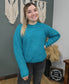 Zenana Teal Blue Knit Sweater