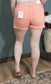 Zenana Acid Washed Denim Cutoff Shorts - Coral