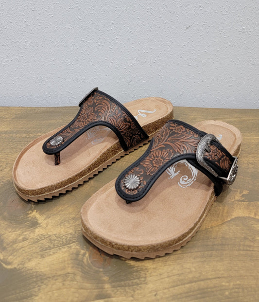 Very G Texas Sandal in Black Chocolate