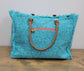 Myra Triple Fork Ranch Weekender Bag - Turquoise
