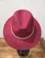 CC Beanie Fedora Hat - Heather Wine w/Chain Band