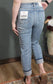 RFM High Rise Lt Wash Cropped Straight Leg Jean - Dylan