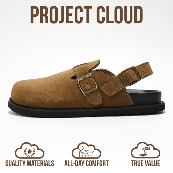 Project Cloud Chestnut Clog w/ Strap - Casi