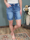 Risen High Rise Dark Wash Bermuda Short