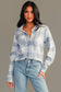 Panache Soft Button Up - Dusty Blue & White Plaid