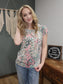 Southern Lady Floral Tee / Park Tan Coral