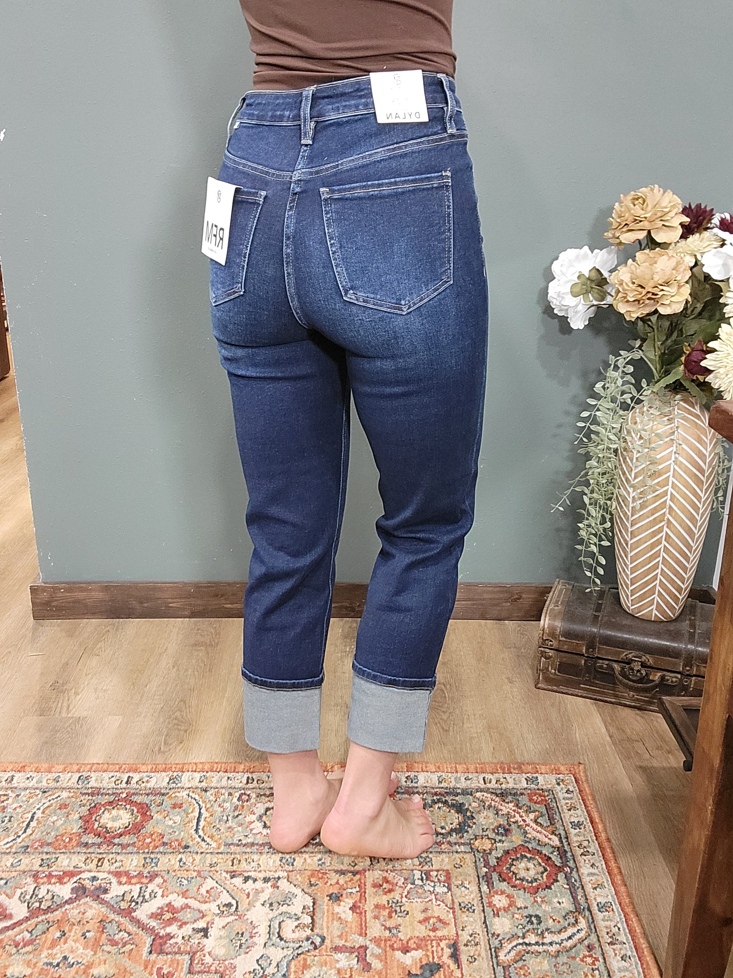 RFM Dylan Dark Wash High Rise Straight Jean - Reg/Curvy