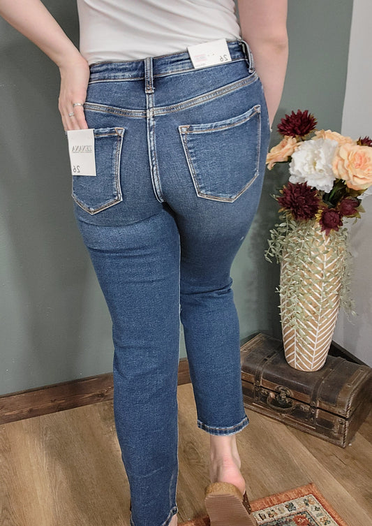Zenana Cropped Slim Straight Jean