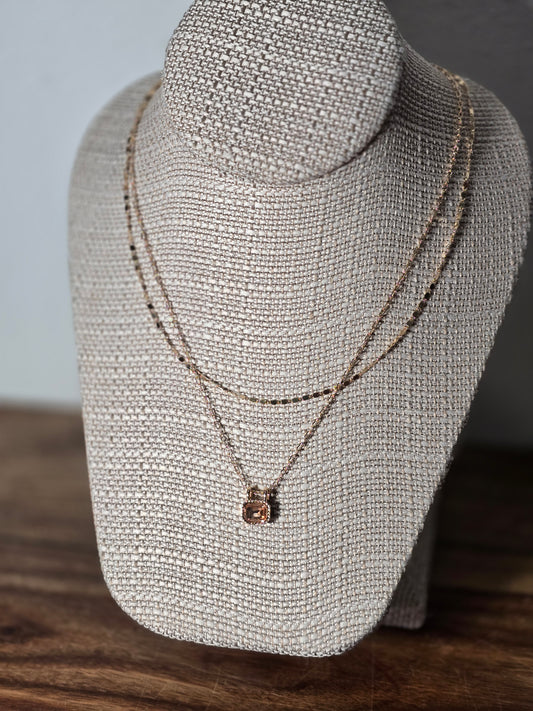 Rose Gold Dual Layer Necklace