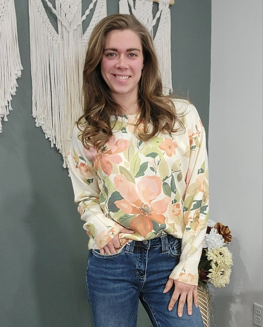Staccato Floral Sweater