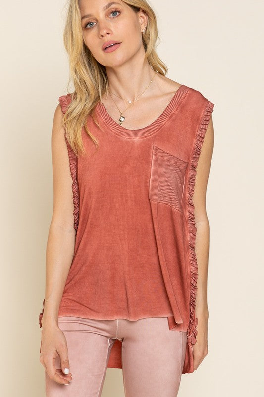 Criss Cross Lace up Open Back Tank Top