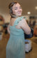 Sage Midi Ruffle Sleeve Dress