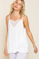 V camisole Tank w/ Lace on Front