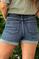Tim High-Rise Distressed Tomboy Denim Shorts