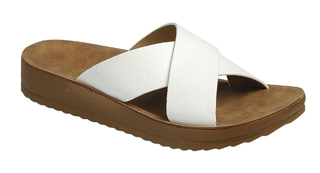 Forever Link White Slip On Sandals