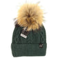 CC Exclusive - Black Label Special Edition Ribbed Cuff Faux Fur Pom Adult Beanie *Multiple Colors*