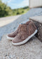 Very G Taupe Fringe Me Up Slip Ons